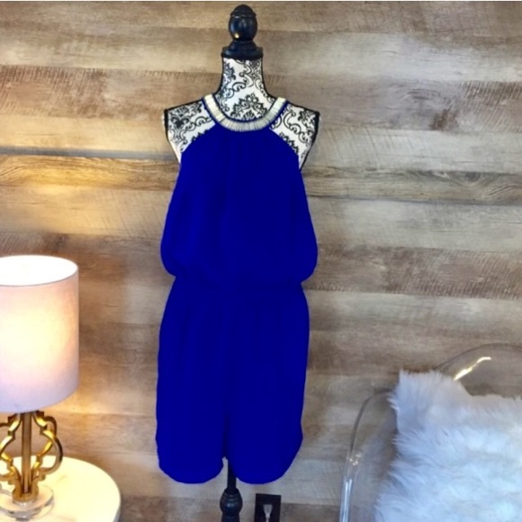 Pants - Cobalt & Silver 1X Lined Romper